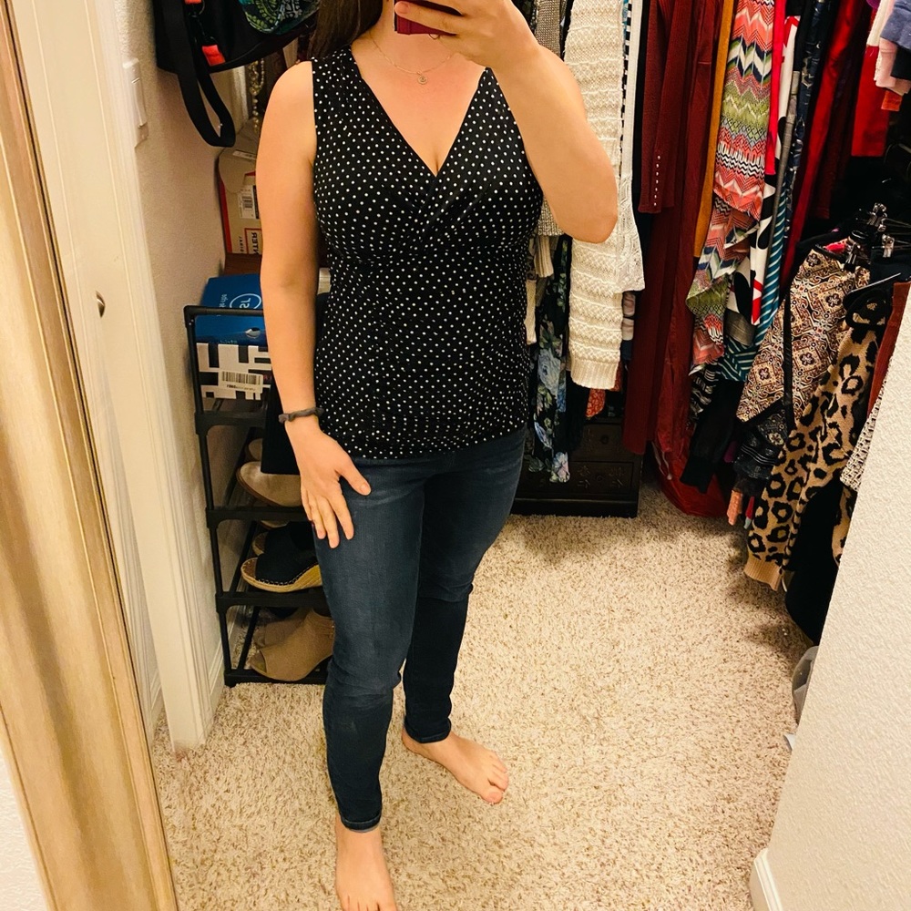 WHBM polka dot shirt